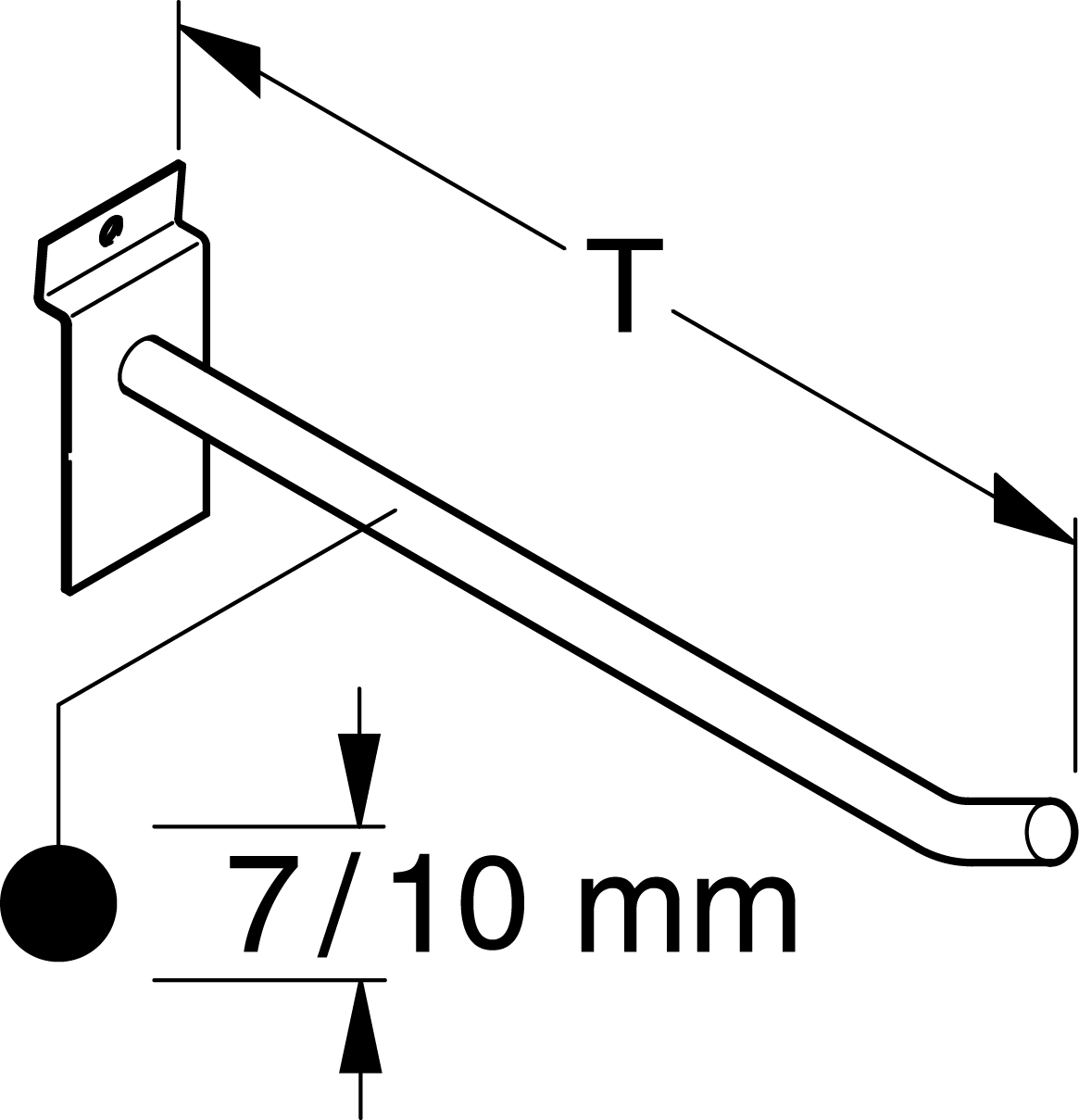 Halter schwer für Paneele-Rückwand